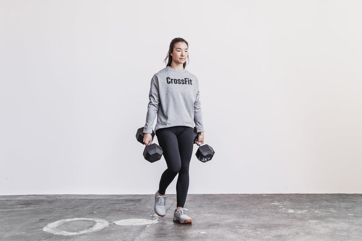 Nobull Crossfit® Crew Women's Sweatshirts Grey | Australia (AF4128)